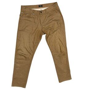 Hugo Boss Delaware 3-20 Twill Pants Mens Chinos Stretch Cotton Brown 34x30